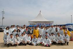 진흥원, 태안 지역에서 봉사활동