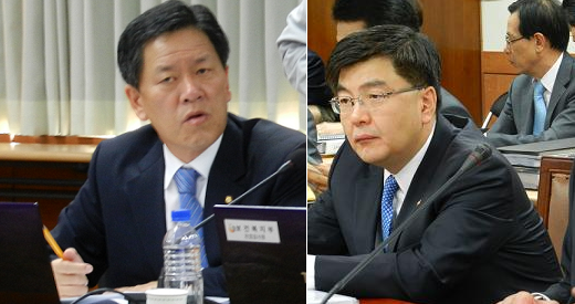 (좌)민주당 주승용 의원, 임채민 보건복지부 장관