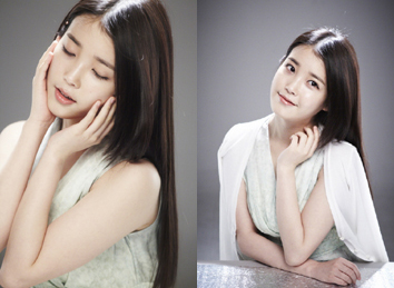 살포시 눈감은 순수녀 아이유, “아이유처럼 촉촉한 피부를 느껴보세요”(왼쪽). 삼촌팬을 사로잡은 아이유만의 청순애교.