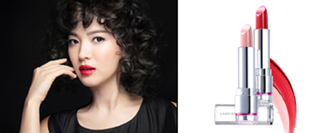 라네즈 ‘실크 인텐스 립스틱’  송혜교 모델 & 메인컬러 제품.
