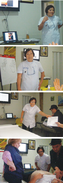 브라질 상파울로에 수지침 전문 클리닉을 운영하고 있는 일본계 2세인 오니시 침구사.