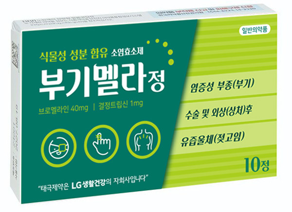 태극제약, 식물성 성분 소염효소제 '부기멜라정' 출시