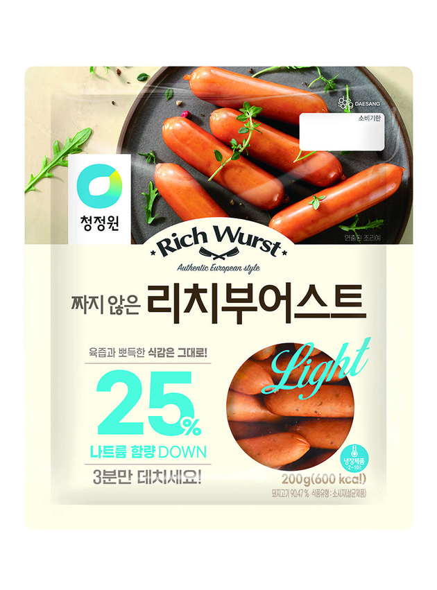 대상 청정원 '짜지 않은 리치부어스트'