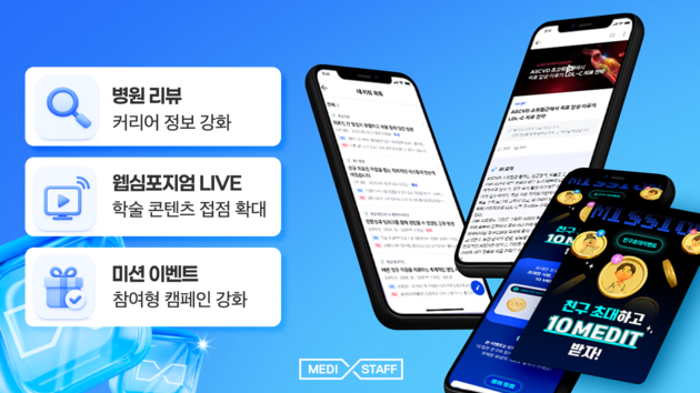 메디스태프, 병원 리뷰·웹심포지엄 LIVE 기능 업데이트