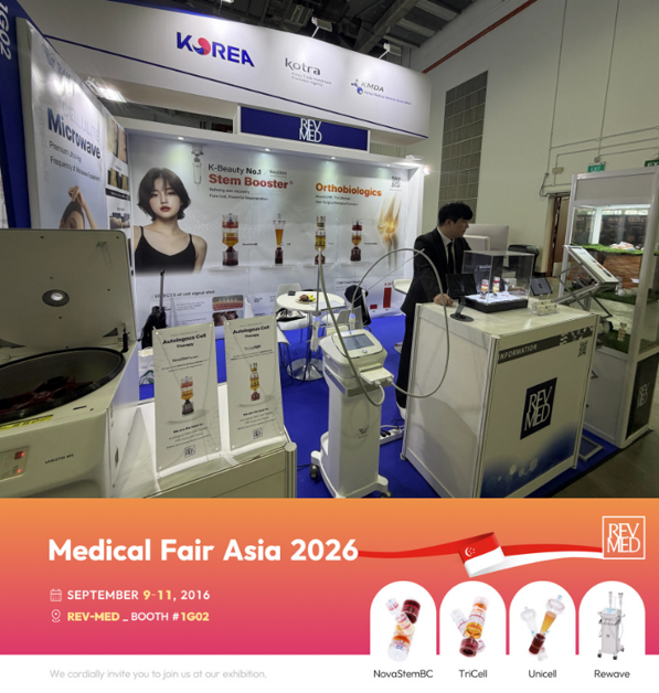 레보메드, 싱가포르 'Medical Fair Asia 2026' 참가…아시아 시장에 K-첨단재생의료 제품 포트폴리오 선보여