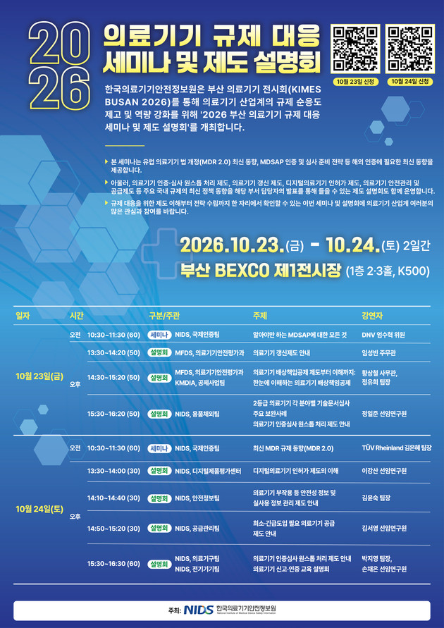 의료기기 규제 바뀐다…EU MDR부터 국내 인허가까지 한눈에